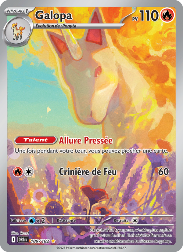 Galopa 189 — Rivalités Destinées (French Pokémon TCG card)