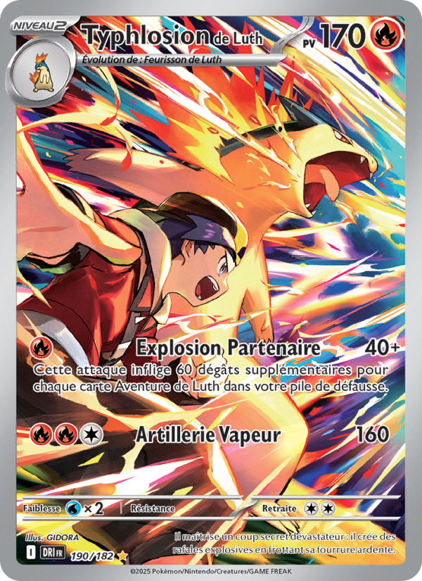 Typhlosion de Luth 190 — Rivalités Destinées (French Pokémon TCG card)