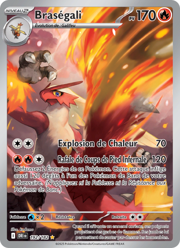 Braségali 192 — Rivalités Destinées (French Pokémon TCG card)