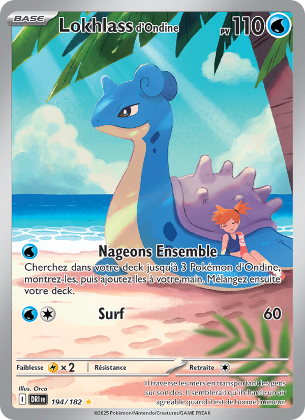 Lokhlass d'Ondine 194 — Rivalités Destinées (French Pokémon TCG card)