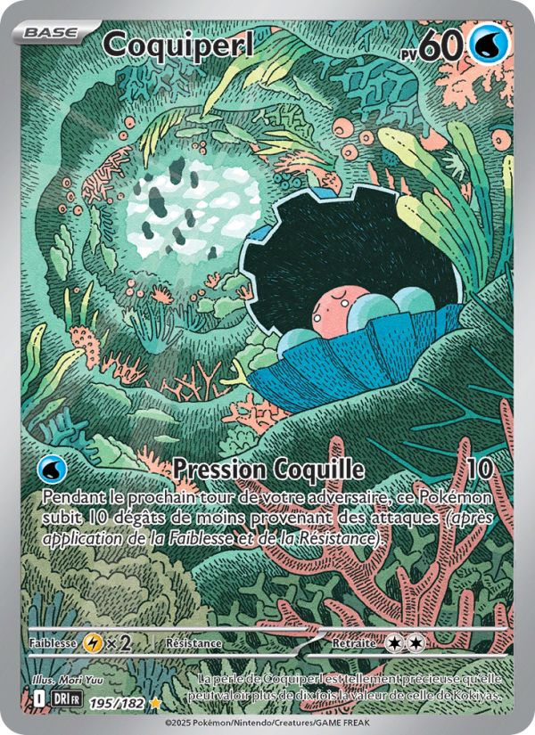 Coquiperl 195 — Rivalités Destinées (French Pokémon TCG card)