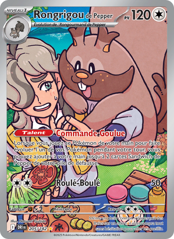 Rongrigou de Pepper 205 — Rivalités Destinées (French Pokémon TCG card)