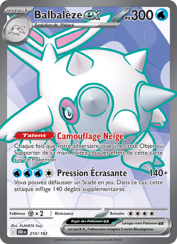 Balbalèze-ex 210 — Rivalités Destinées (French Pokémon TCG card)
