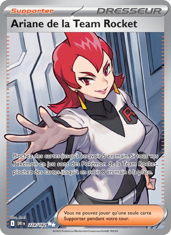 Ariane de la Team Rocket 224 — Rivalités Destinées (French Pokémon TCG card)