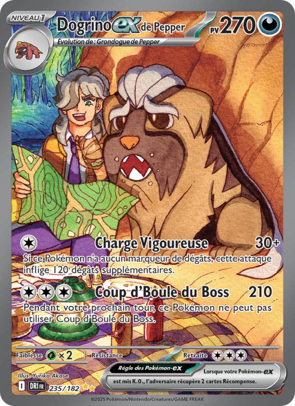 Dogrino-ex de Pepper 235 — Rivalités Destinées (French Pokémon TCG card)