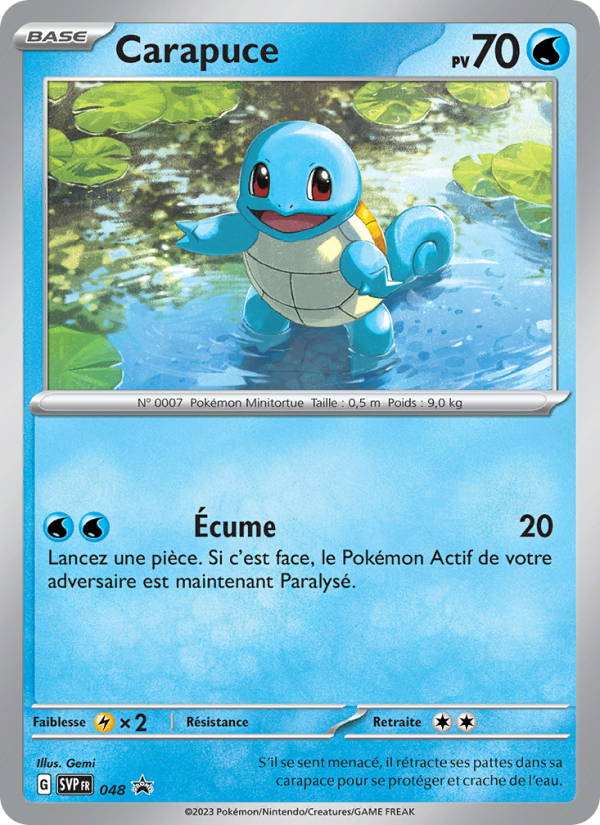 Carapuce 048 — SVP Black Star Promos (French Pokémon TCG card)