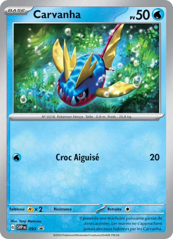 Carvanha 093 — SVP Black Star Promos (French Pokémon TCG card)