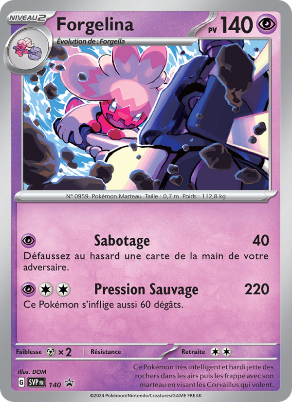 Forgelina 140 — SVP Black Star Promos (French Pokémon TCG card)