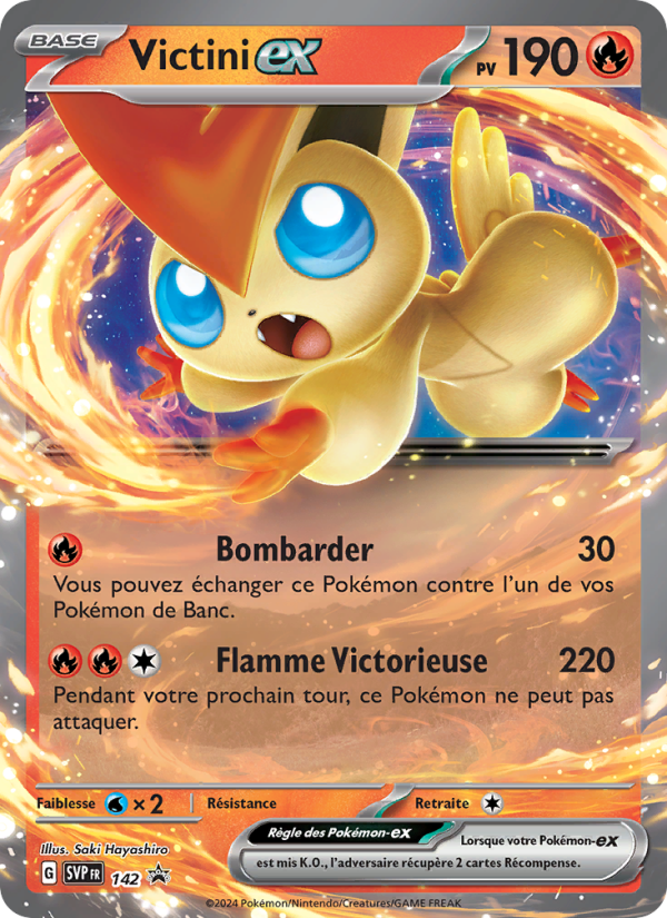 Victini-ex 142 — SVP Black Star Promos (French Pokémon TCG card)
