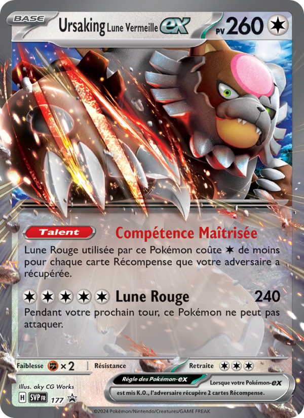 Ursaking Lune Vermeille-ex 177 — SVP Black Star Promos (French Pokémon TCG card)