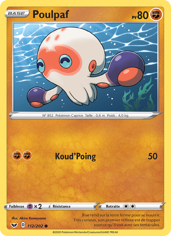 Poulpaf 112 — Épée et Bouclier (French Pokémon TCG card)
