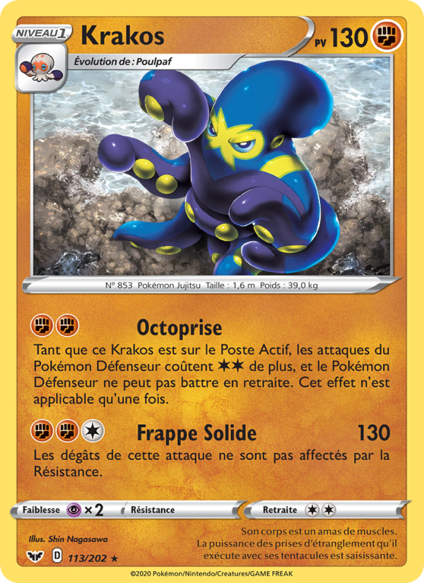 Krakos 113 — Épée et Bouclier (French Pokémon TCG card)