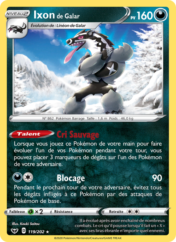 Ixon de Galar 119 — Épée et Bouclier (French Pokémon TCG card)