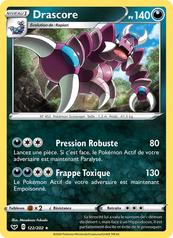 Drascore 122 — Épée et Bouclier (French Pokémon TCG card)