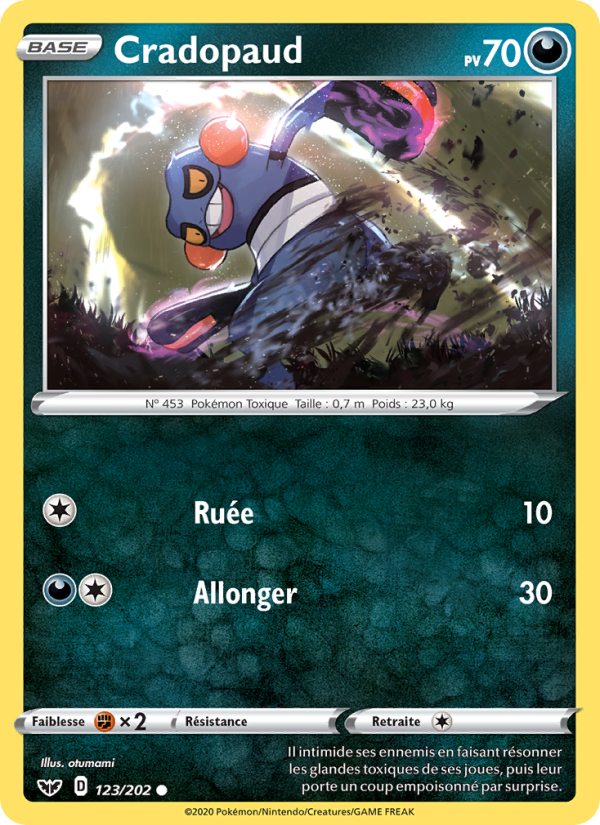Cradopaud 123 — Épée et Bouclier (French Pokémon TCG card)