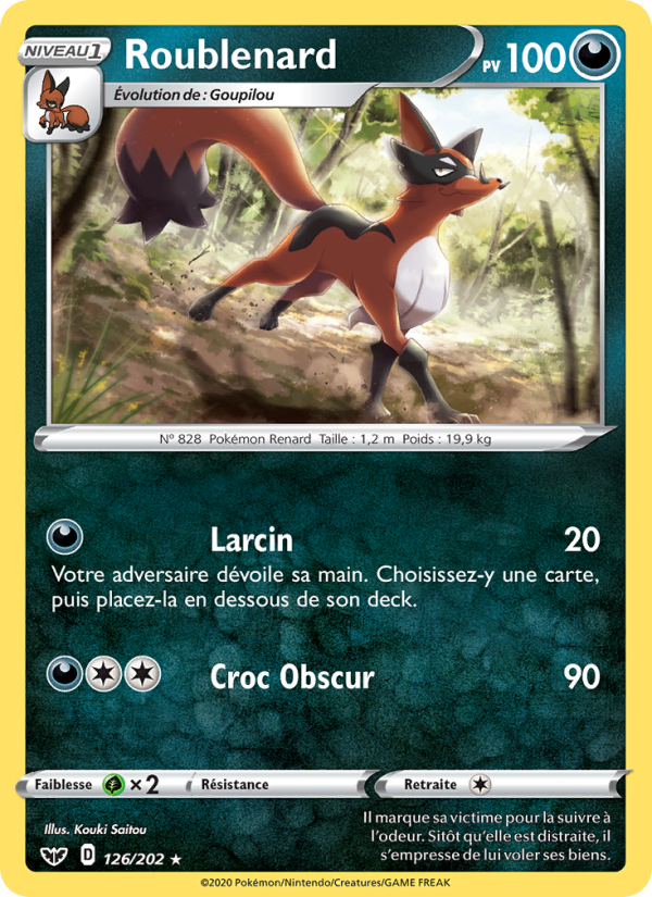 Roublenard 126 — Épée et Bouclier (French Pokémon TCG card)