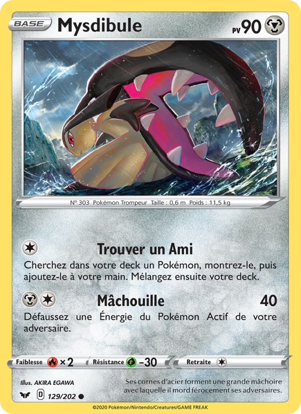 Mysdibule 129 — Épée et Bouclier (French Pokémon TCG card)