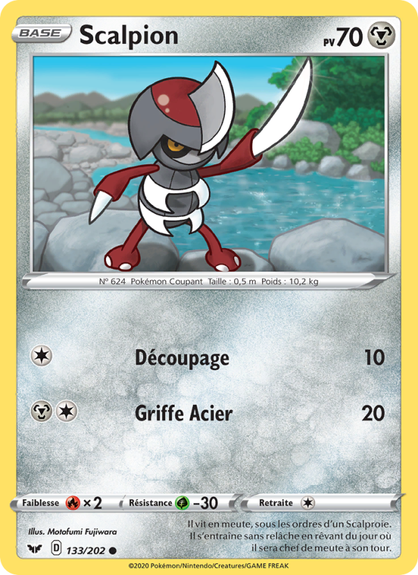 Scalpion 133 — Épée et Bouclier (French Pokémon TCG card)