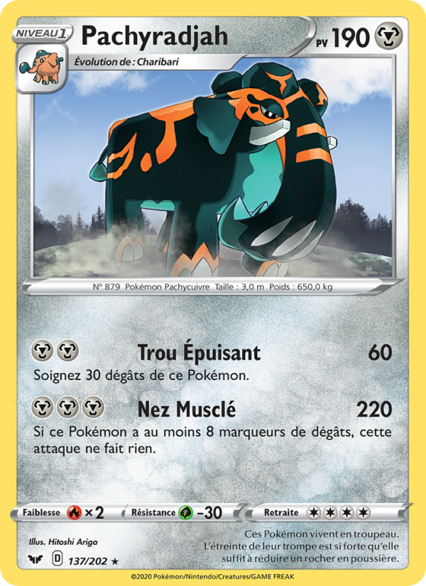 Pachyradjah 137 — Épée et Bouclier (French Pokémon TCG card)