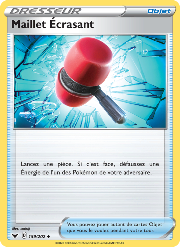 Maillet Écrasant 159 — Épée et Bouclier (French Pokémon TCG card)