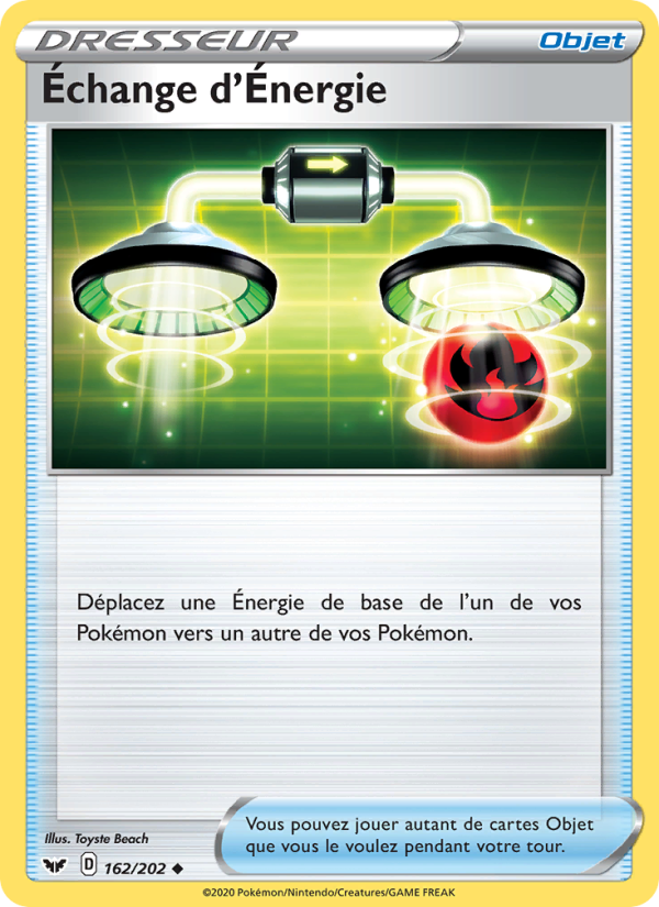 Échange d'Énergie 162 — Épée et Bouclier (French Pokémon TCG card)