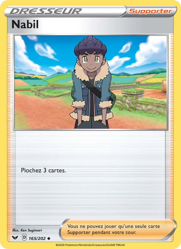 Nabil 165 — Épée et Bouclier (French Pokémon TCG card)