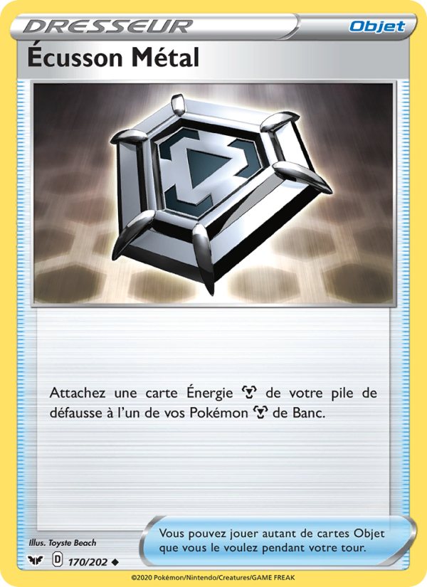 Écusson Métal 170 — Épée et Bouclier (French Pokémon TCG card)