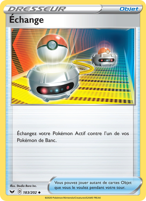 Échange 183 — Épée et Bouclier (French Pokémon TCG card)