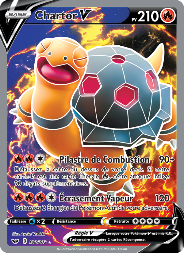 Chartor V 188 — Épée et Bouclier (French Pokémon TCG card)