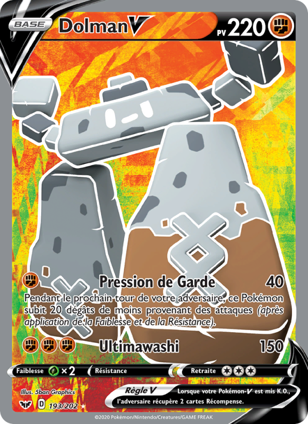 Dolman V 193 — Épée et Bouclier (French Pokémon TCG card)