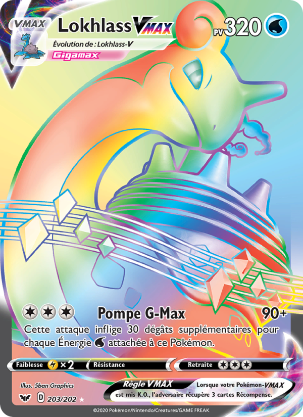 Lokhlass VMAX 203 — Épée et Bouclier (French Pokémon TCG card)