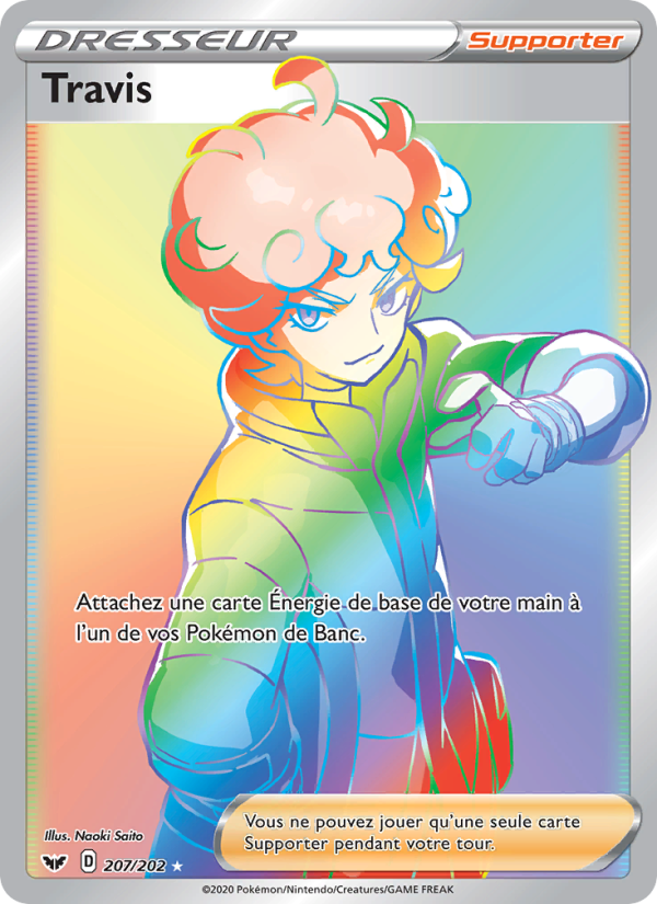 Travis 207 — Épée et Bouclier (French Pokémon TCG card)