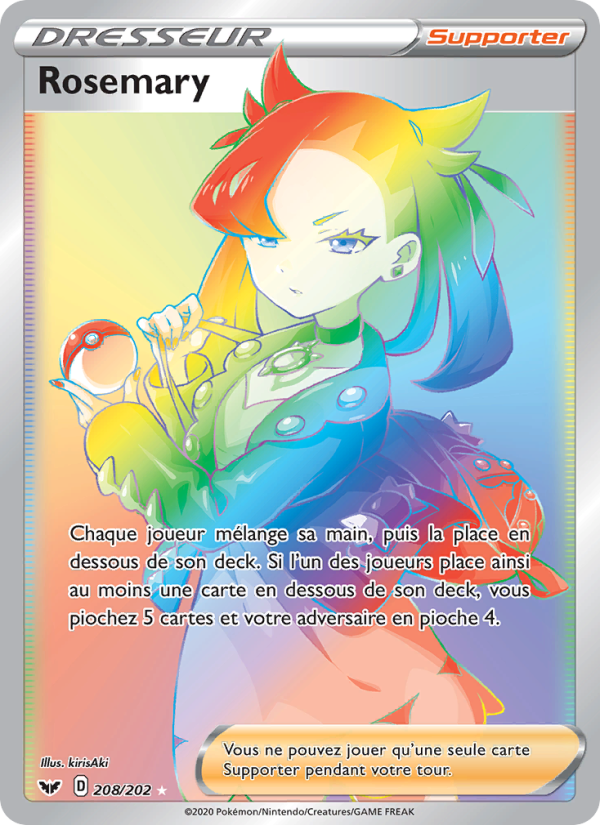 Rosemary 208 — Épée et Bouclier (French Pokémon TCG card)