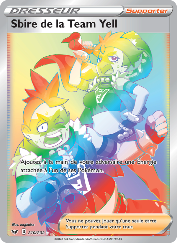 Sbire de la Team Yell 210 — Épée et Bouclier (French Pokémon TCG card)