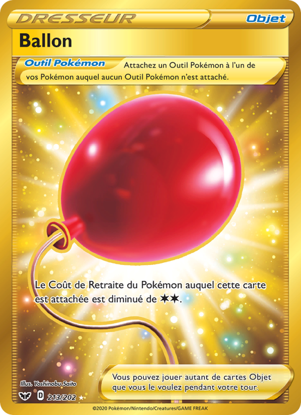 Ballon 213 — Épée et Bouclier (French Pokémon TCG card)