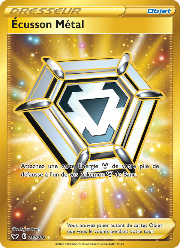 Écusson Métal 214 — Épée et Bouclier (French Pokémon TCG card)