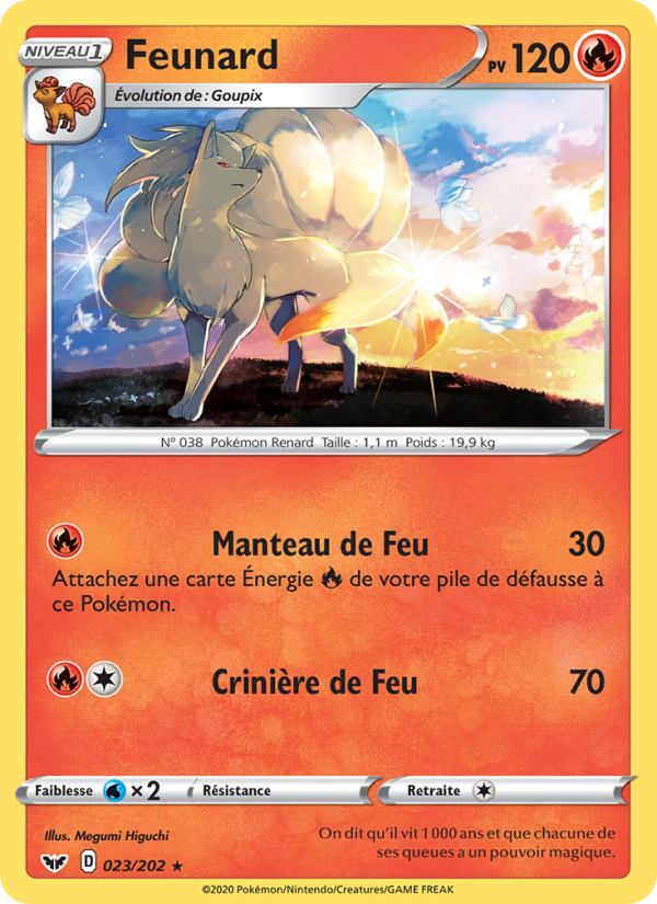 Feunard 23 — Épée et Bouclier (French Pokémon TCG card)