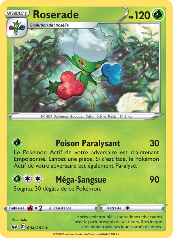 Roserade 4 — Épée et Bouclier (French Pokémon TCG card)