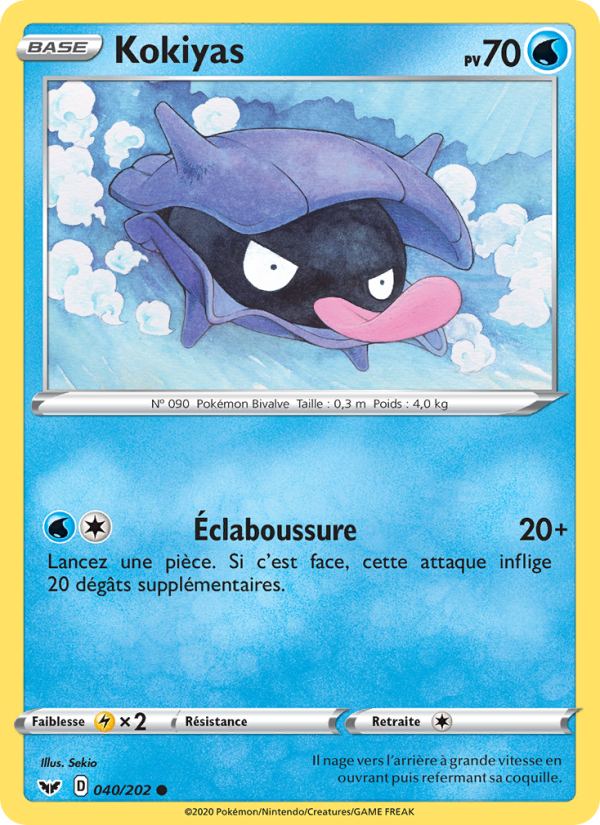 Kokiyas 40 — Épée et Bouclier (French Pokémon TCG card)