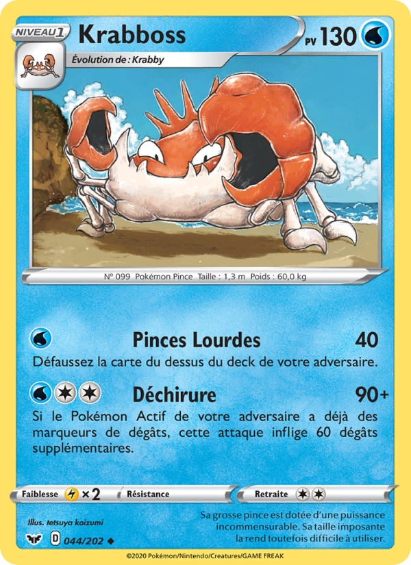 Krabboss 44 — Épée et Bouclier (French Pokémon TCG card)