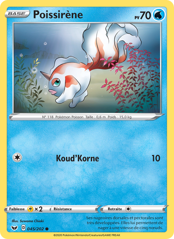 Poissirène 45 — Épée et Bouclier (French Pokémon TCG card)