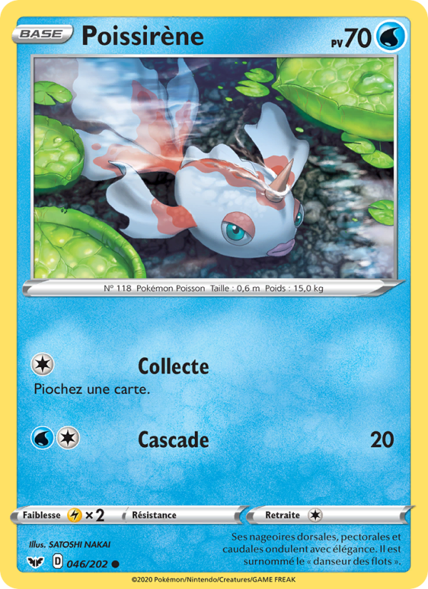 Poissirène 46 — Épée et Bouclier (French Pokémon TCG card)