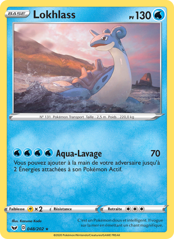 Lokhlass 48 — Épée et Bouclier (French Pokémon TCG card)