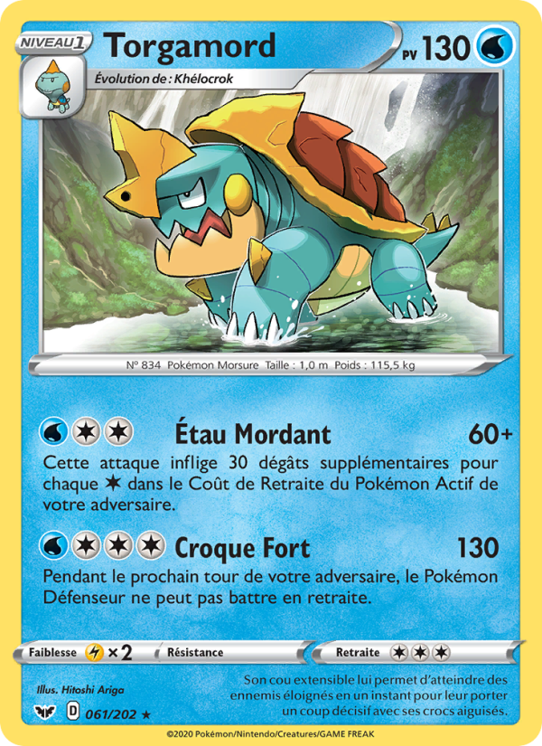Torgamord 61 — Épée et Bouclier (French Pokémon TCG card)