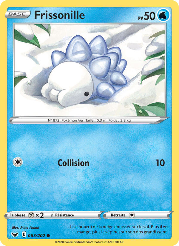 Frissonille 63 — Épée et Bouclier (French Pokémon TCG card)