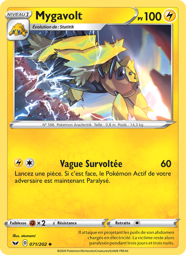 Mygavolt 71 — Épée et Bouclier (French Pokémon TCG card)