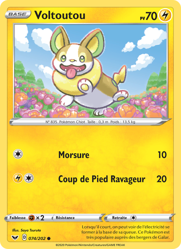 Voltoutou 74 — Épée et Bouclier (French Pokémon TCG card)