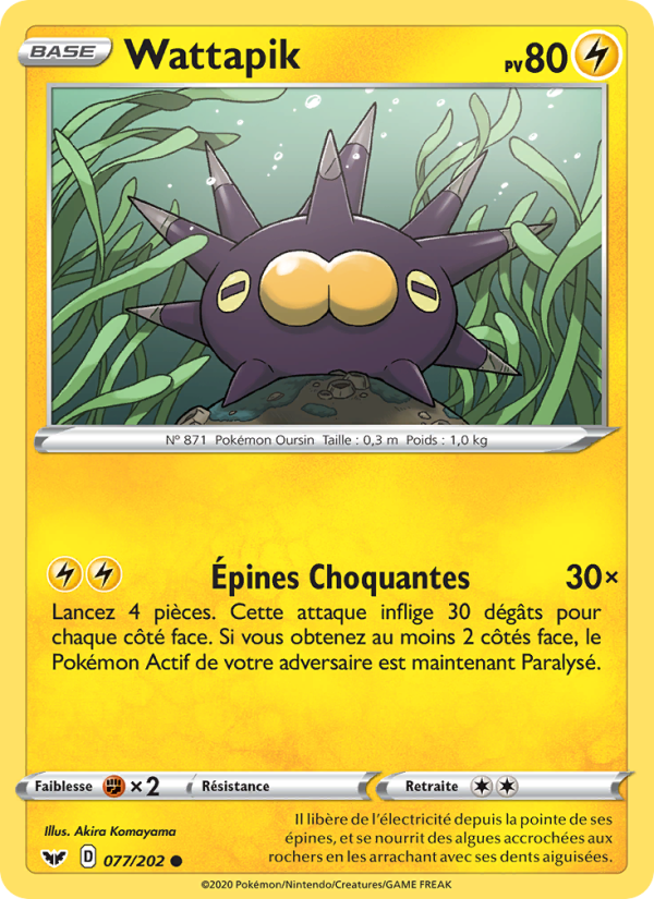 Wattapik 77 — Épée et Bouclier (French Pokémon TCG card)