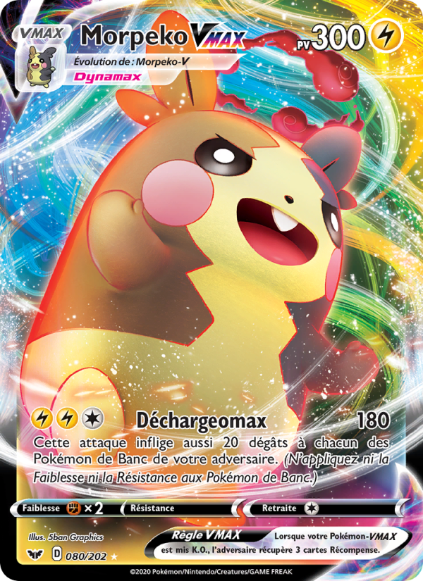 Morpeko VMAX 80 — Épée et Bouclier (French Pokémon TCG card)