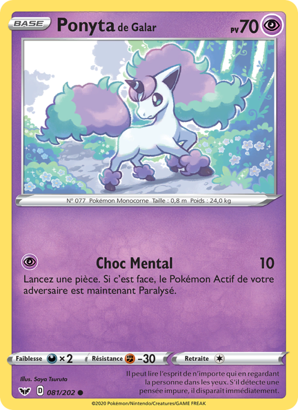 Ponyta de Galar 81 — Épée et Bouclier (French Pokémon TCG card)